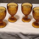 A Tiara Exclusive Set of 4 Amber Water Goblet Glasses
