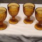 A Tiara Exclusive Set of 4 Amber Water Goblet Glasses