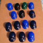 14 Plastic Miniature Baseball Caps