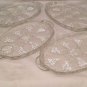 4 Anchor Hocking Grape Cluster & Leaves Clear Glass Plates
