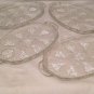 4 Anchor Hocking Grape Cluster & Leaves Clear Glass Plates
