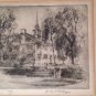 Herbert Pullinger [Old Germantown] Germantown Academy Etching