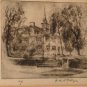 Herbert Pullinger [Old Germantown] Germantown Academy Etching