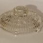 2 Round Footed Clear Glass Candlestick Holders