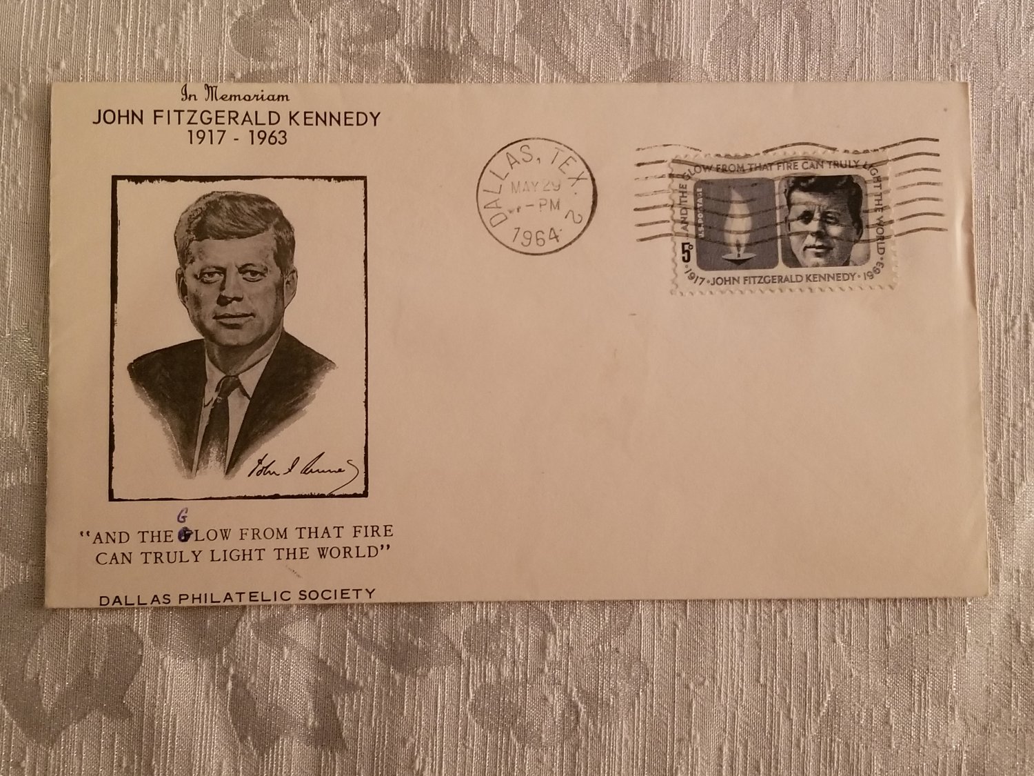 4 John F Kennedy Unaddressed Envelopes Stamped