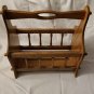 Vintage Wood Magazine Holder /Book Rack The Commodore Collection by Rosalco
