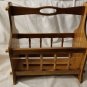 Vintage Wood Magazine Holder /Book Rack The Commodore Collection by Rosalco