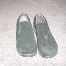 Girls Black Leather Smart Fit slip on shoes size 4