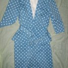 Women's Blue w/white polka dot Dress size 8