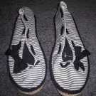 Black and White slip on No Boundaries Shoes with Bows