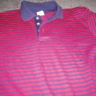 Blue and Red Striped Boy's Polo style Shirt  size 10/12