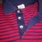 Blue and Red Striped Boy's Polo style Shirt  size 10/12
