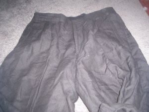 Men's Clairborne Black Dress slacks woven in Italy size 33 x 32