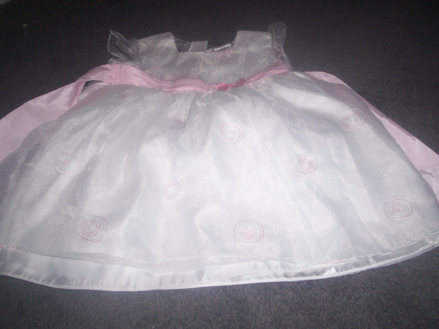 Girl's White and Pink Easter Dress Size 4T