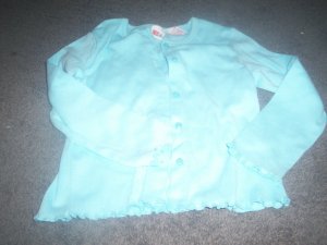 Girl's Ur-It Sweater Jacket/Cardigan Light Blue size M(6)