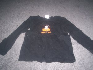 Girl's 3T Long Sleeve Halloween Top Black