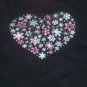 Girl's 3T Long Sleeve Heart Top Black