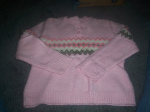Girl's Pnk 3 Button Neck Sweater by Arizona size 5