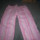Girls's Pink  Striped Capris Size 6/7 By The Children's Place