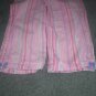 Girls's Pink  Striped Capris Size 6/7 By The Children's Place