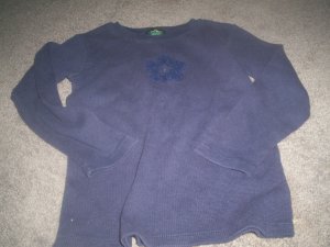 Girls's Dark Blue Long Sleeved Shirt size 8 By The Children's Place