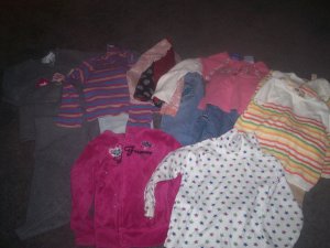 Girl's Size 4T Lot 4 Outfits Plus Shirt and Jacket by Sketchers, Carters Arizona, Old Navy,
