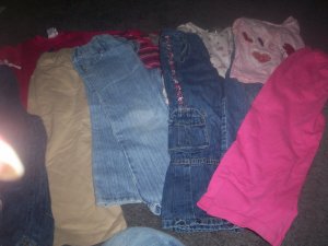 Girl's Size 4T Lot 6 Pants and 4 Shirts