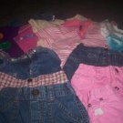 Girl's Size 4T Summer Lot of 5 Shirts and 6 Pairs of Shorts and 2 Dresses