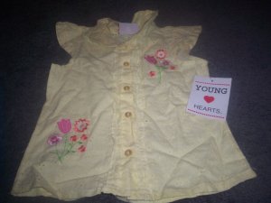 Girl's Size 4T Sleeveless Shirt by Young Hearts NWT