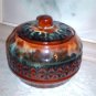 Canadian Ceramic Craft CCC Flame Glaze Covered Dish