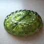 Anchor Hocking Fairfield Divided Oval Relish Dish Avocado Glass
