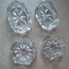 Cut Glass Clear Salt Cellars Squatty Honeycomb #2705