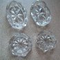 Cut Glass Clear Salt Cellars Squatty Honeycomb #2705
