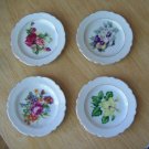 Vintage Floral Miniature Plates or Butter Pats Scalloped