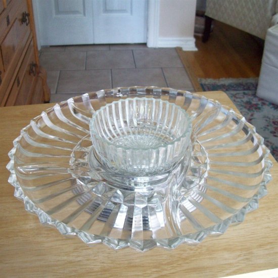 Lazy Susan Relish Tray and Bowl Vintage