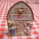 Country Colico Mice 1980s Enesco Vintage Display Store Sign Mouse Plaque