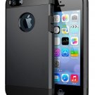 iPhone 5 / 5S Case Heavy Armor Rugged Skin Cover Tough Protective Cover - BLACK
