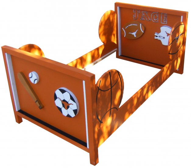 Sports Theme Toddler Bed for Boys Room, Any Sport/Team/Colors