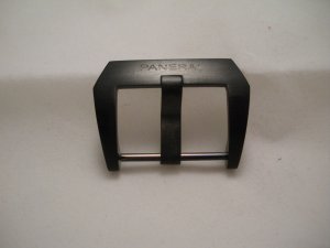 Black 22mm Pre-V Fishtail Buckle PVD for Panerai