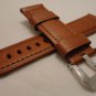 24mm Calf Brown Semimat Leather Strap w/ Buckle for Panerai