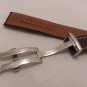 22mm Dark Brown Leather/White Stitch Strap w/ Clasp for Breitling