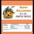 Black Cat Pumpkin candy wrapper