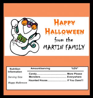 Boo Ghost candy wrapper