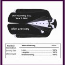 Wedding Tux candy wrapper