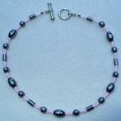 OOAK Hand Made Hematite & Pink Beaded Bracelet / Anklet