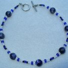 OOAK Hand Made Sodalite & Blue Beaded Bracelet / Anklet