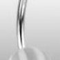 Surgical Steel Navel Belly Ring with UV Candy Striped White Balls