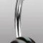 Surgical Steel Navel Belly Ring with UV Checker Black  Balls