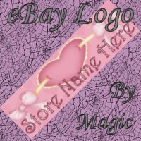 Pink Hearts Customized eBay Store Logo 310 X 90 #L033