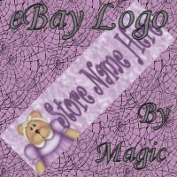 Cute Bear Purple Customized eBay Store Logo 310 X 90 #L032